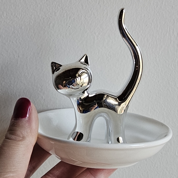 NWT Porcelain Cat Ring Holder - Picture 10 of 14